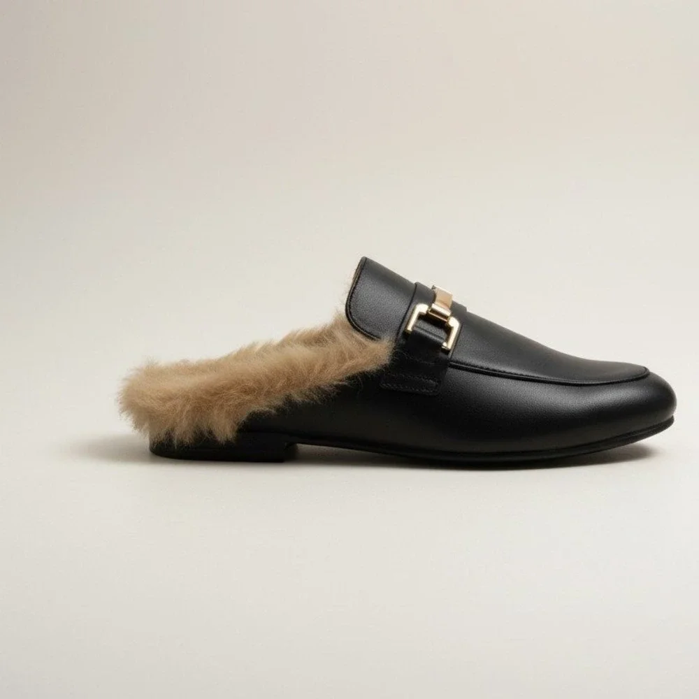Steve Madden Klhoe Black Leather Chunky Platform Loafers - Women's Size 6 -‎ NWT